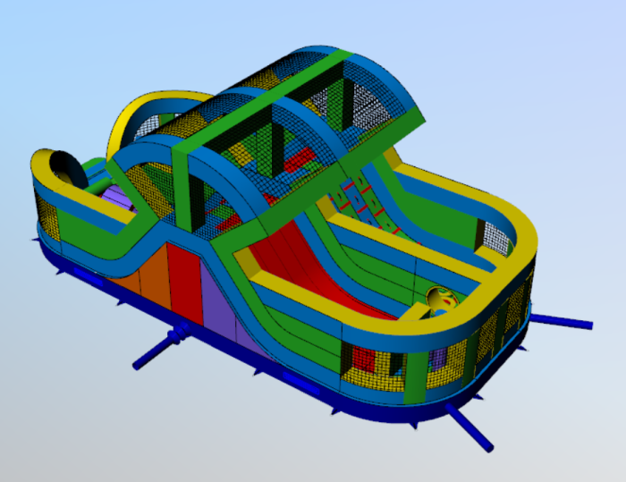 Надувная полоса препятствий "Малая"  13*6,5*4,5 м