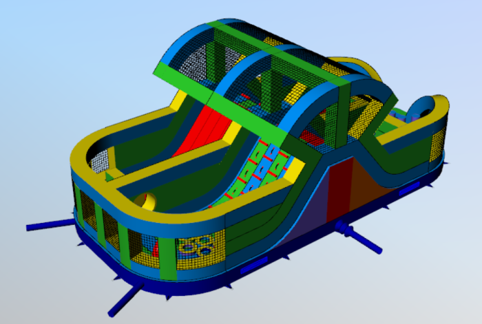 Надувная полоса препятствий "Малая"  13*6,5*4,5 м