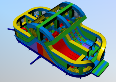 Надувная полоса препятствий &quot;Малая&quot;  13*6,5*4,5 м