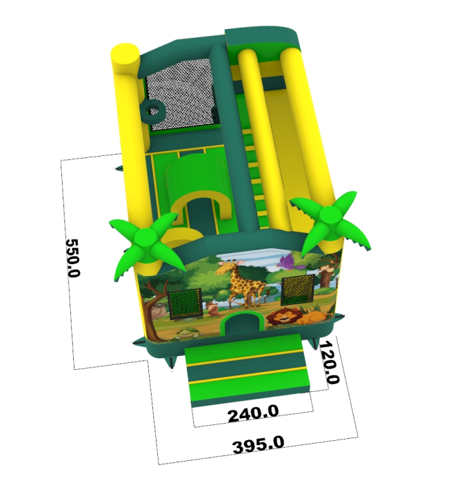 Надувной батут "Рентор джунгли" 5,5*4*4 м