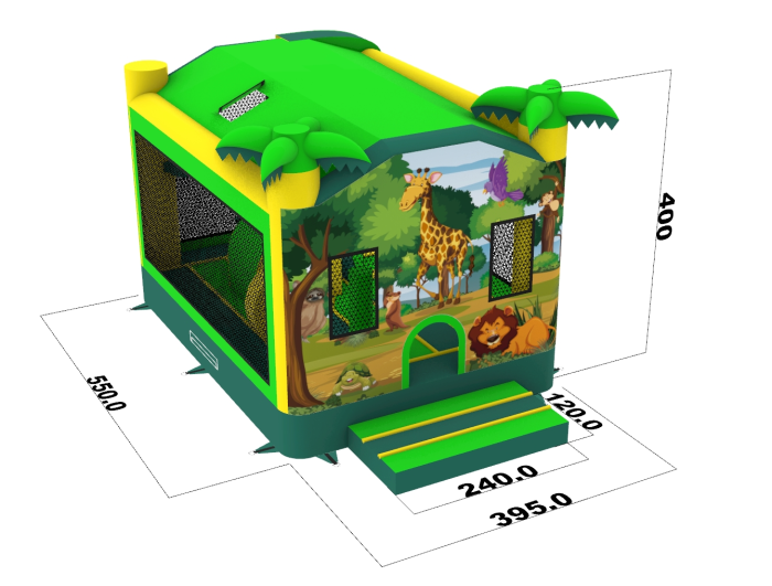 Надувной батут "Рентор джунгли" 5,5*4*4 м