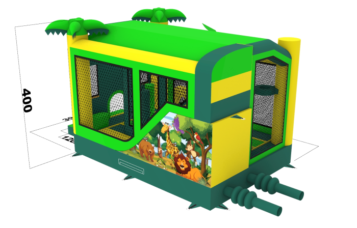 Надувной батут "Рентор джунгли" 5,5*4*4 м