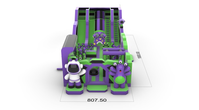Надувной парк "Космонавт и Монстр" 18*8*5,5 м