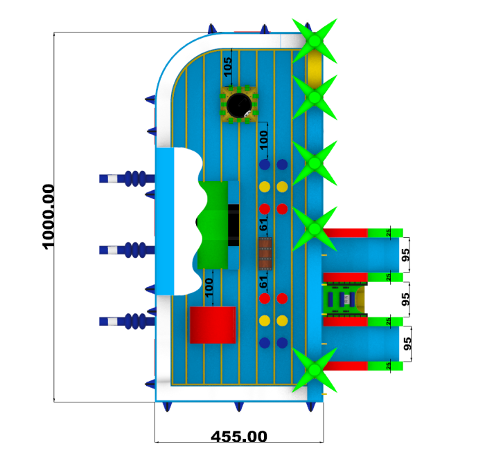 Надувной аквапарк "Пристань Пиратская мини" 15*10*5,5 м