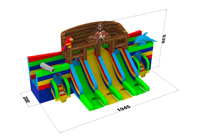 Надувной аквапарк "Пристань Пиратская мини" 15*10*5,5 м