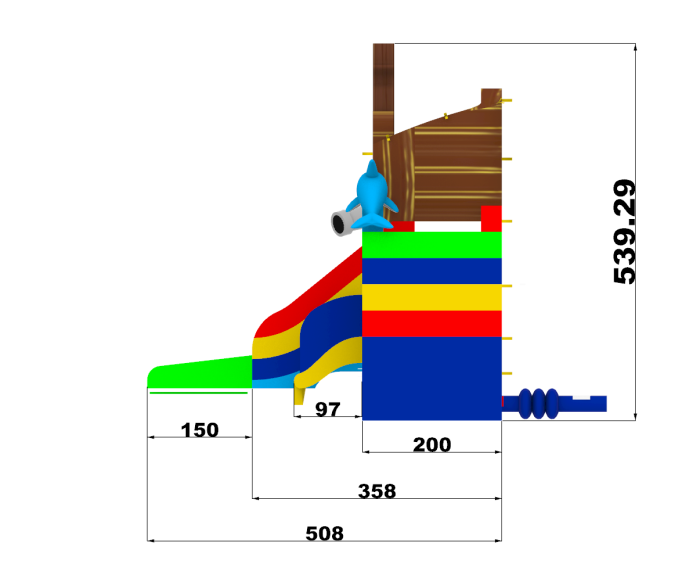 Надувной аквапарк "Пристань Пиратская мини" 15*10*5,5 м