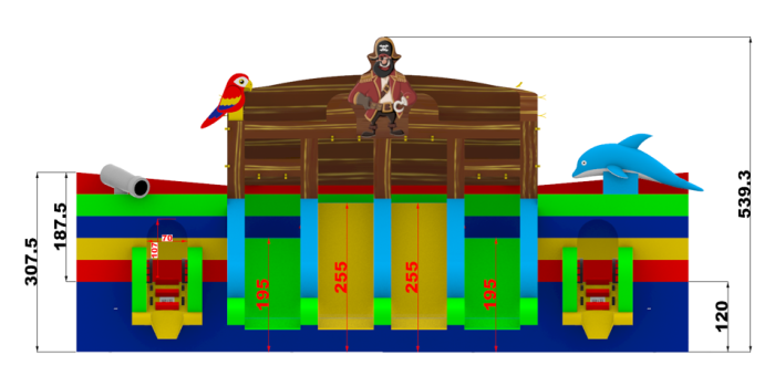 Надувной аквапарк "Пристань Пиратская мини" 15*10*5,5 м