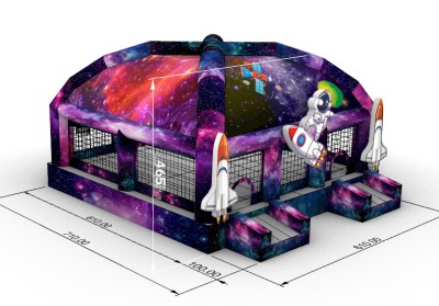 Надувной батут "Галактика" 6,4*6*4,65 м 