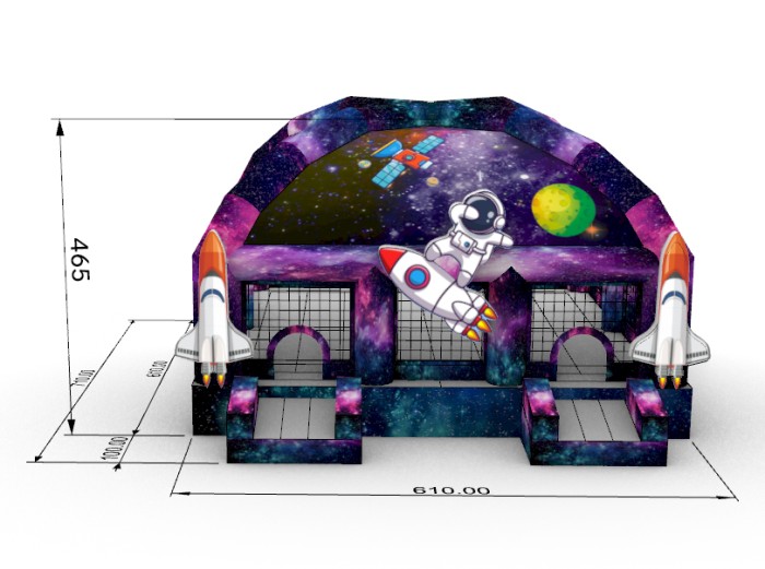 Надувной батут "Галактика" 6,4*6*4,65 м 