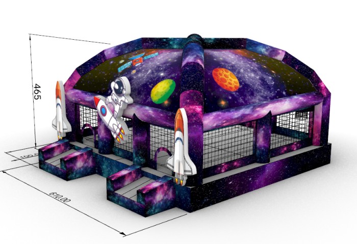 Надувной батут "Галактика" 6,4*6*4,65 м 