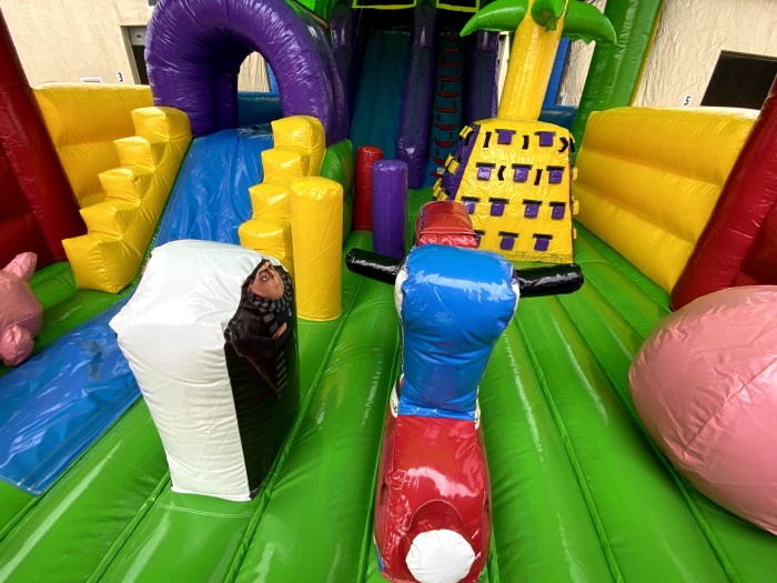 Надувной батут "Домик Миньонов" 12*6*6 м