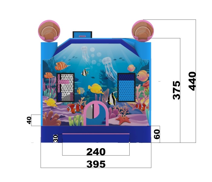 Надувной батут "Рентор аква" 5,5*4*4,5 м