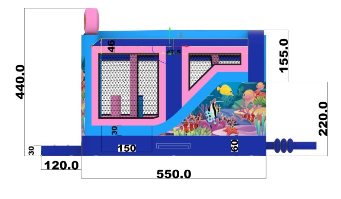Надувной батут "Рентор аква" 5,5*4*4,5 м
