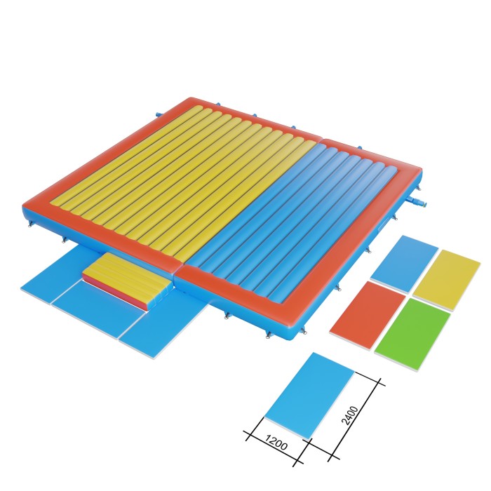 Комплект матов для надувного батута, 240*120*10 см (3шт)