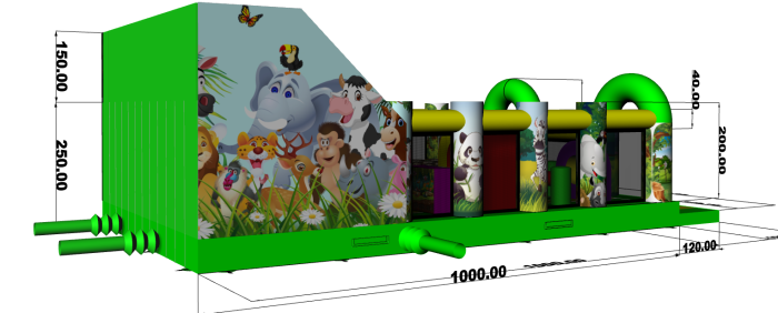 Надувной батут «Джуманджи» 10*6*4 м