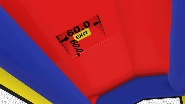 Надувной батут "Рентор авто" 5,5*4*4,4 м