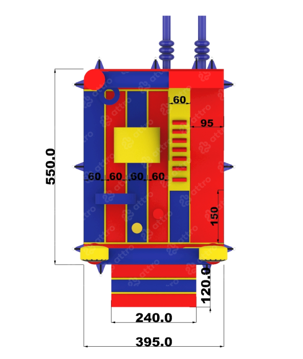 Надувной батут "Рентор авто" 5,5*4*4,4 м