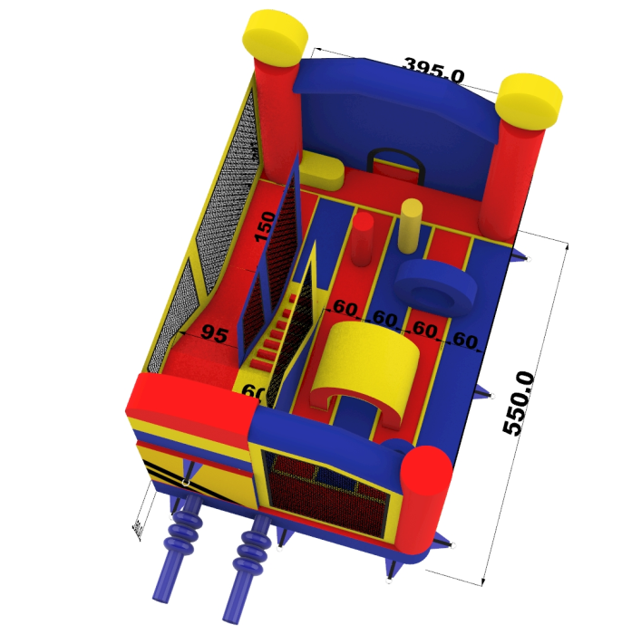 Надувной батут "Рентор авто" 5,5*4*4,4 м