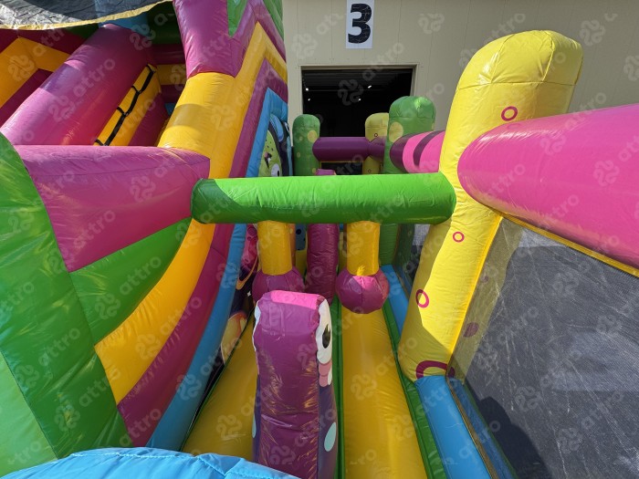 Надувная горка "Монстрики" 7*5*5,6 м