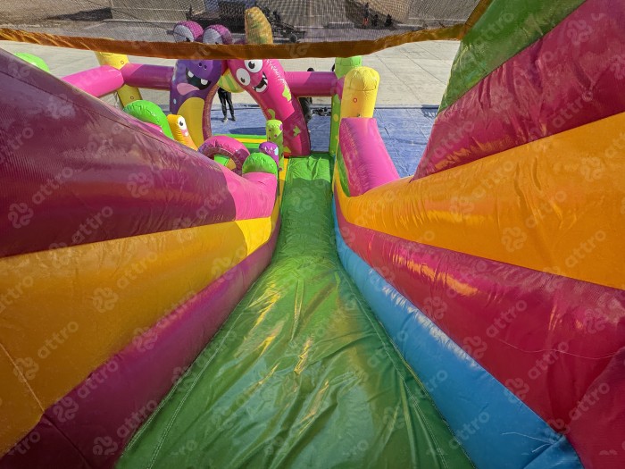 Надувная горка "Монстрики" 7*5*5,6 м