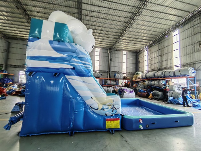 Надувной аквапарк "Белый Мишка" 6*4*5 м 