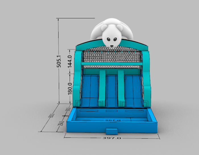 Надувной аквапарк "Белый Мишка" 6*4*5 м 