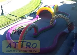 Надувная трасса для велосипедов 20*10*3 м