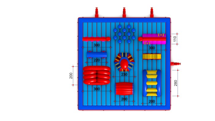 Надувной батут «Спайдер 8» 10,5*10*7,5 м