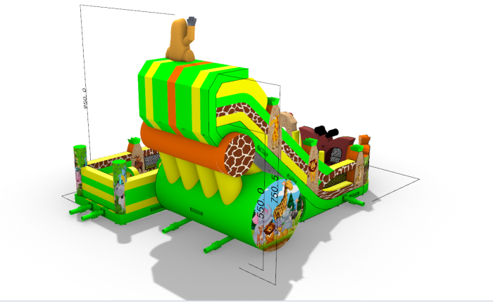 Надувная горка "Джунгли" 12,5*8,5*9,5 м