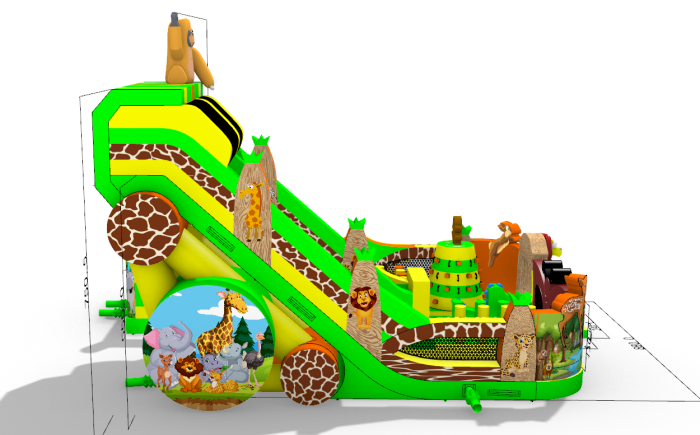 Надувная горка "Джунгли" 12,5*8,5*9,5 м