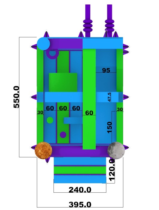 Надувной батут "Рентор космос" 5,5*4*4,4 м