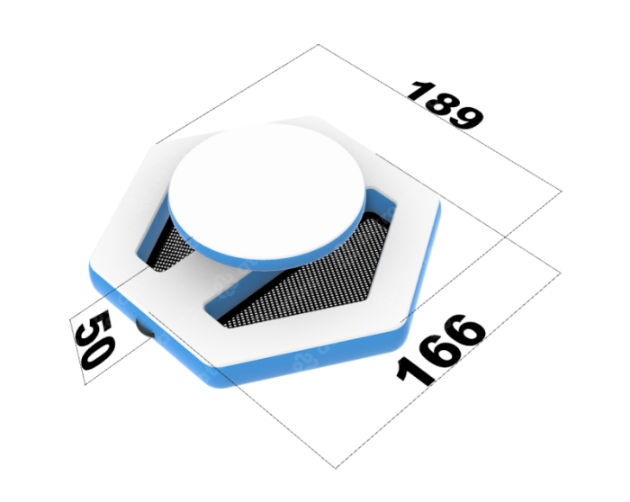 Надувной остров со столиком 3,9*3,2*0,5 м
