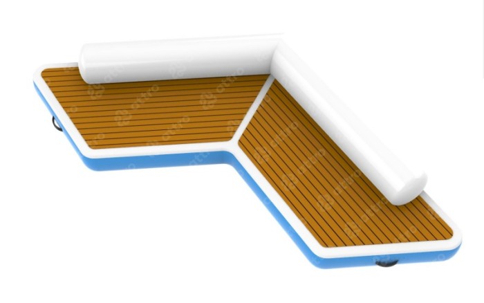 Надувной остров со столиком 3,9*3,2*0,5 м