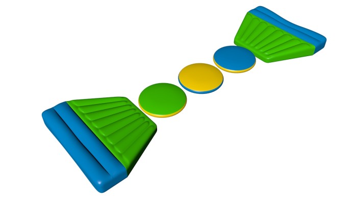 Надувной аквапарк "Спорт парк 150" 51*35*4 м 
