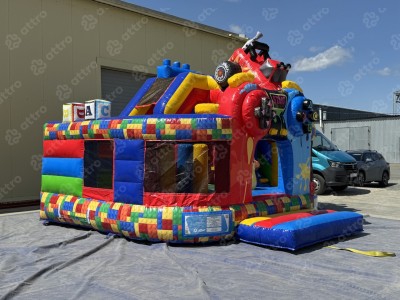 Надувной батут "Тачки конструктор" 5*4,5*4,5 м