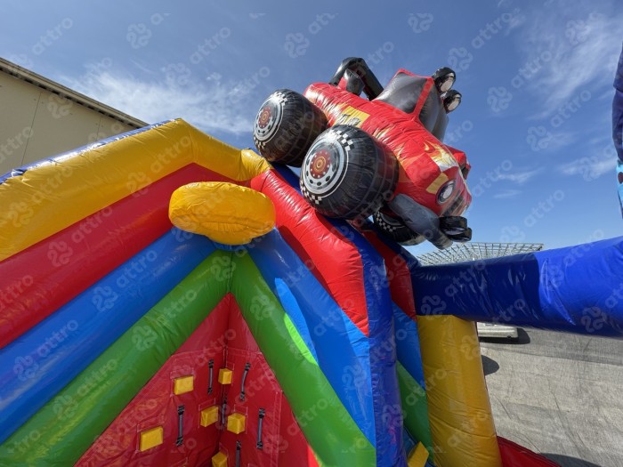 Надувной батут "Тачки конструктор" 5*4,5*4,5 м