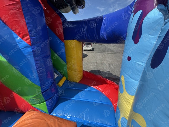 Надувной батут "Тачки конструктор" 5*4,5*4,5 м