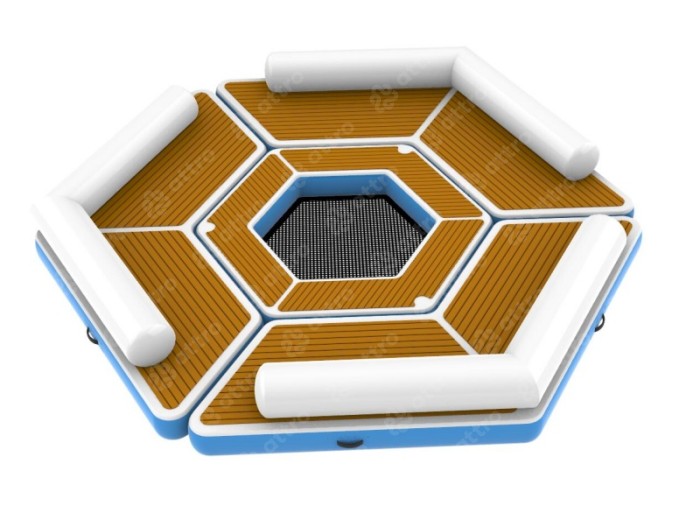 Надувной остров 3,9*3,4*0,5 м