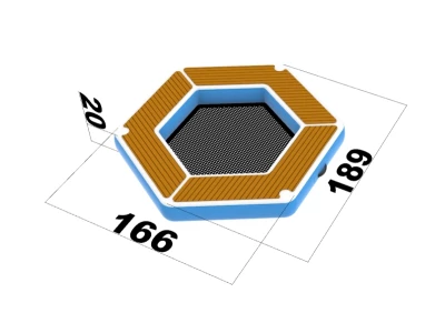 Надувной остров 3,9*3,4*0,5 м
