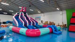 Надувной аквапарк "Розовый Фламинго" 8*7*4,6 м