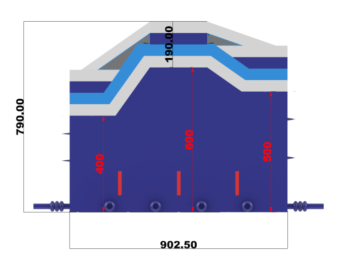 Надувной аквапарк «Трипл Дельфин» 24*14*8 м