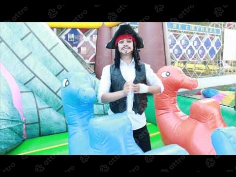 Надувной батут "Юрские приключения" 9*7,5*5 м