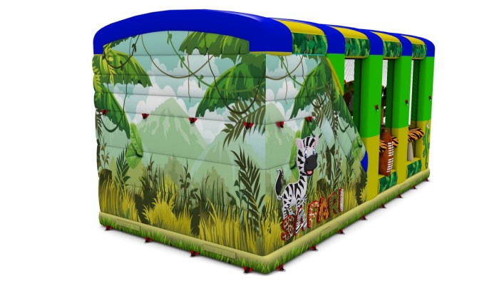 Надувной батут "Сафари с крышей" 12*6*6 м 