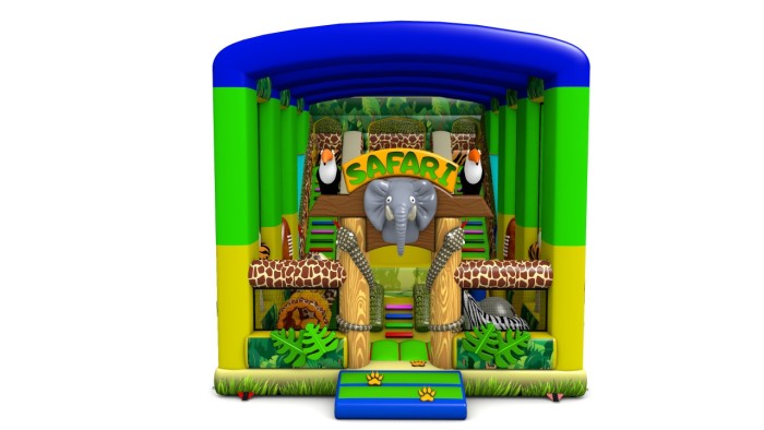 Надувной батут "Сафари с крышей" 12*6*6 м 