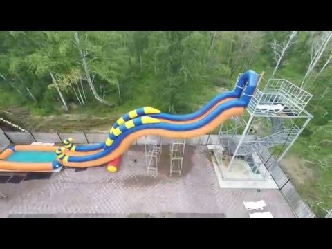 Надувная водная горка "Дракон"