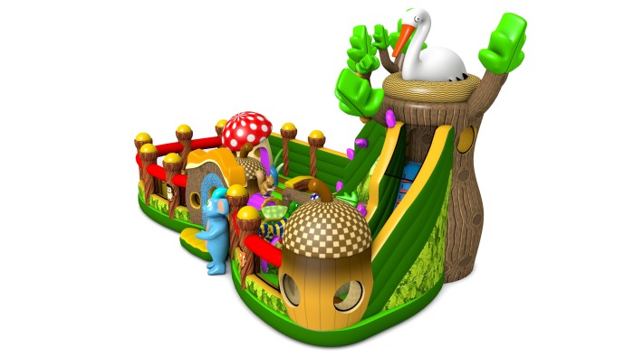 Надувной батут "Лес мечты" 16*9*9 м