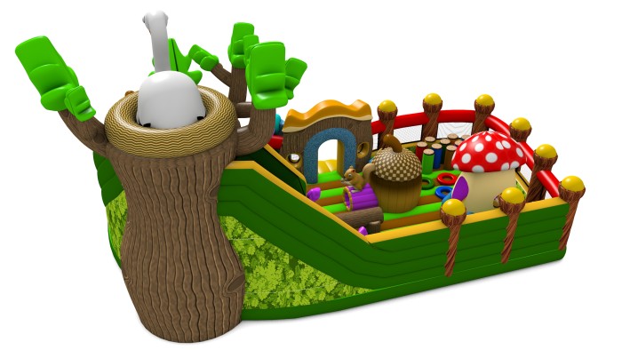 Надувной батут "Лес мечты" 16*9*9 м