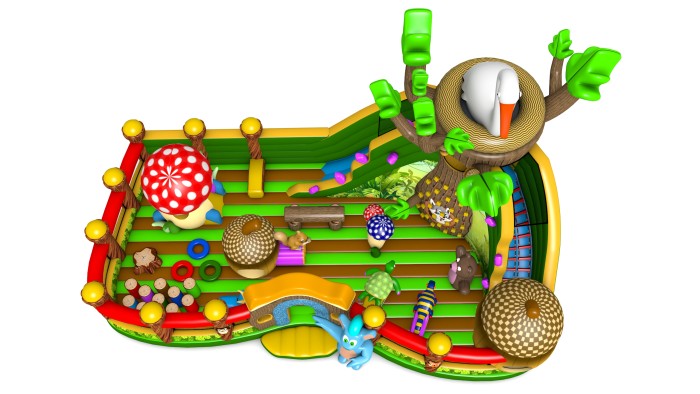 Надувной батут "Лес мечты" 16*9*9 м