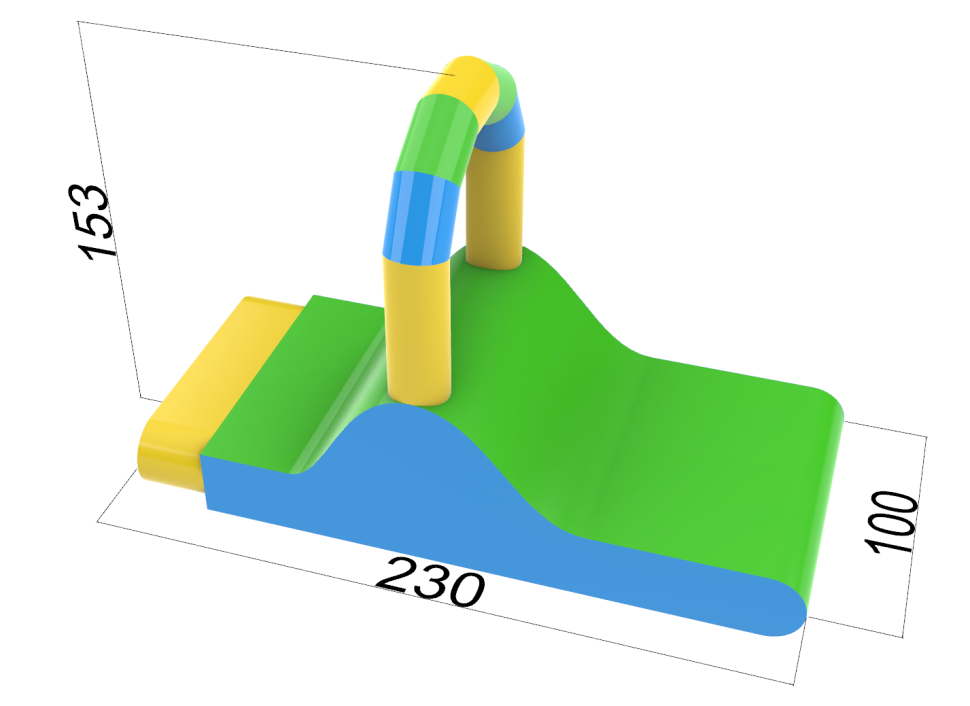 Надувной инвентарь для развлечений  «Надувная спортивная площадка» 15*11,2*1,68