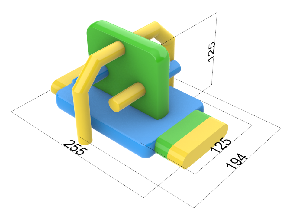 Надувной инвентарь для развлечений  «Надувная спортивная площадка» 15*11,2*1,68